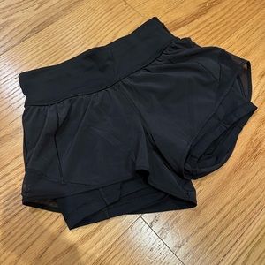 Lululemon (like new!) black lined running shorts